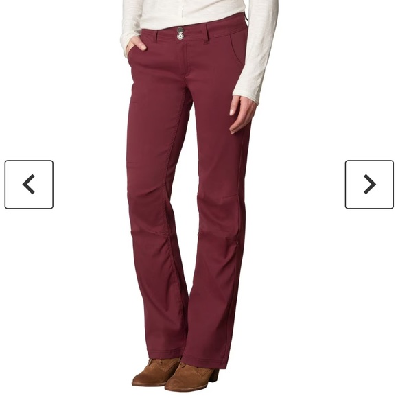 Prana Size 6 Halle Pants Burgundy - Picture 5 of 6